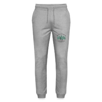 Frau mit Hund Gassi gehen Therapie Hundebesitzerin - Stanley/Stella Unisex Bio Jogginghose Mover  - Grau meliert - Vorne - Marisol (170cm) & Nik (191cm)