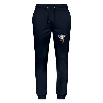 Kuh Milchkuh Holstein - Stanley/Stella Unisex Bio Jogginghose Mover  - Navy - Vorne - Marisol (170cm) & Nik (191cm)