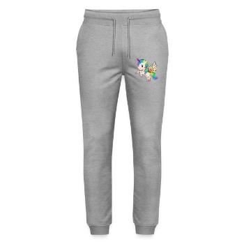 Unicorn - Pantalon de jogging bio MOVER Stanley/Stella unisexe - gris chiné - Devant - Marisol (170cm) & Nik (191cm)