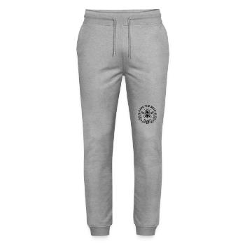 Save the bees - Stanley/Stella Mover Unisex Organic Jogging Trousers - heather grey - Front - Marisol (170cm) & Nik (191cm)