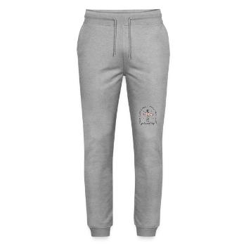 Surf voyage entre filles vacances été surfeuses - Pantalon de jogging bio MOVER Stanley/Stella unisexe - gris chiné - Devant - Marisol (170cm) & Nik (191cm)