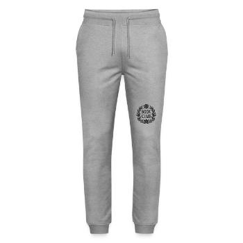 Book club readers reading group - Stanley/Stella Mover Unisex Organic Jogging Trousers - heather grey - Front - Marisol (170cm) & Nik (191cm)