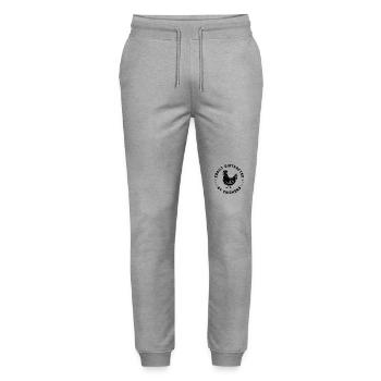 Henne Humor Züchter Züchter Hühner Bauernhof lustig - Stanley/Stella Unisex Bio Jogginghose Mover  - Grau meliert - Vorne - Marisol (170cm) & Nik (191cm)