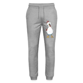 Chicken Poultry Chicken Coop Farm Hen Eggs - Stanley/Stella Mover Unisex Organic Jogging Trousers - heather grey - Front - Marisol (170cm) & Nik (191cm)