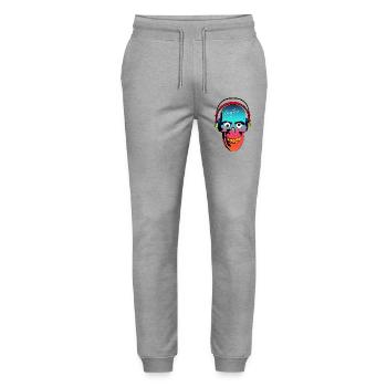 Agitation folle - Pantalon de jogging bio MOVER Stanley/Stella unisexe - gris chiné - Devant - Marisol (170cm) & Nik (191cm)