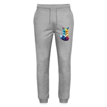 Fox - Stanley/Stella Mover Unisex Organic Jogging Trousers - heather grey - Front - Marisol (170cm) & Nik (191cm)