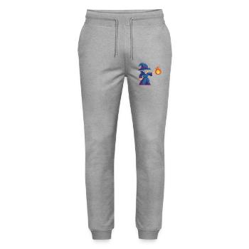 Pixel Wizard et Fire - Pantalon de jogging bio MOVER Stanley/Stella unisexe - gris chiné - Devant - Marisol (170cm) & Nik (191cm)
