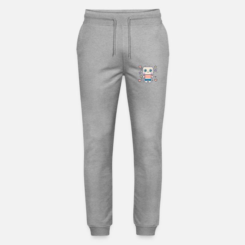 Design "Kawaii Pudding Pop" - Stanley/Stella Mover Unisex Organic Jogging Trousers - heather grey