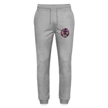 Witch’s Brew – Mystische Hexenkatze - Stanley/Stella Unisex Bio Jogginghose Mover  - Grau meliert - Vorne - Marisol (170cm) & Nik (191cm)