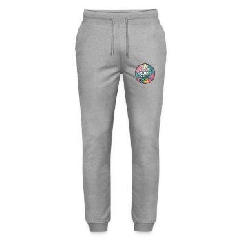 Keep It Coral – Saving Coral Reef, Marine Conservation - Stanley/Stella Mover Unisex Organic Jogging Trousers - heather grey - Front - Marisol (170cm) & Nik (191cm)