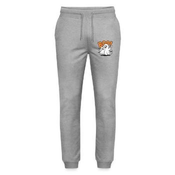 2 Lustige Geister Halloween Boo - Stanley/Stella Unisex Bio Jogginghose Mover  - Grau meliert - Vorne - Marisol (170cm) & Nik (191cm)