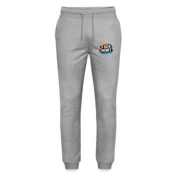 S Isch Fasnet - Karneval Fasching Spruch - Stanley/Stella Unisex Bio Jogginghose Mover  - Grau meliert - Vorne - Marisol (170cm) & Nik (191cm)