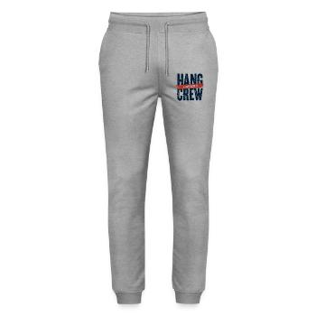 Hangover Crew – Ultimate Party T-Shirt - Stanley/Stella Mover Unisex Organic Jogging Trousers - heather grey - Front - Marisol (170cm) & Nik (191cm)