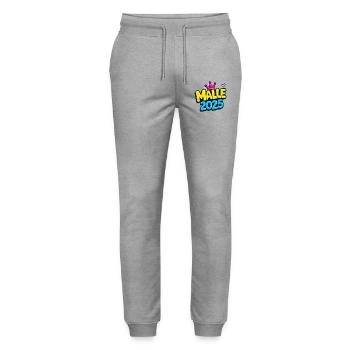 Malle 2025 Mallorca Fans Sayings - Stanley/Stella Mover Unisex Organic Jogging Trousers - heather grey - Front - Marisol (170cm) & Nik (191cm)