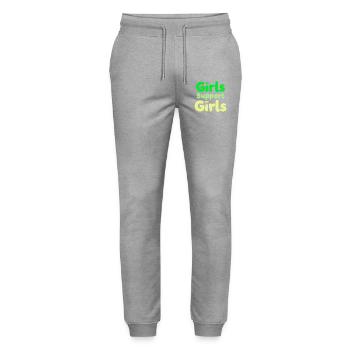 Filles Soutien Filles Déclaration Amitié - Pantalon de jogging bio MOVER Stanley/Stella unisexe - gris chiné - Devant - Marisol (170cm) & Nik (191cm)
