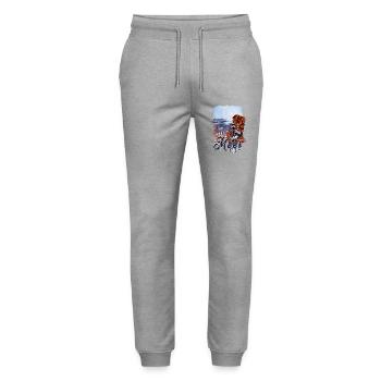 Ich will Meer – maritimes Mädchen Design - Stanley/Stella Unisex Bio Jogginghose Mover  - Grau meliert - Vorne - Marisol (170cm) & Nik (191cm)