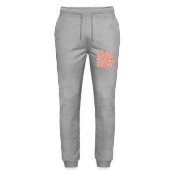 karierten Fischblase - Stanley/Stella Unisex Bio Jogginghose Mover  - Grau meliert - Vorne - Marisol (170cm) & Nik (191cm)