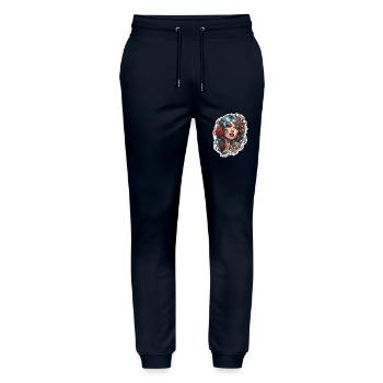 Woman / pretty / portrait / tattoo / model - Stanley/Stella Mover Unisex Organic Jogging Trousers - navy - Front - Marisol (170cm) & Nik (191cm)
