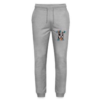 Heeler Mama Bovins Chien Chiens Fête des Mères Wilsigns - Pantalon de jogging bio MOVER Stanley/Stella unisexe - gris chiné - Devant - Marisol (170cm) & Nik (191cm)