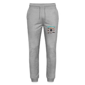 Warum verliere ich beim Pétanque? - Stanley/Stella Unisex Bio Jogginghose Mover  - Grau meliert - Vorne - Marisol (170cm) & Nik (191cm)