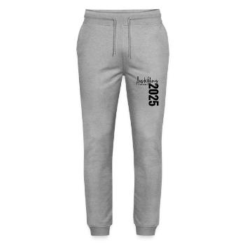 Ausbildung Abschluss 2025 - Stanley/Stella Unisex Bio Jogginghose Mover  - Grau meliert - Vorne - Marisol (170cm) & Nik (191cm)