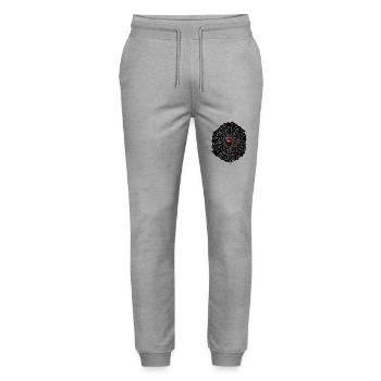 Spider Web Halloween - Stanley/Stella Mover Unisex Organic Jogging Trousers - heather grey - Front - Marisol (170cm) & Nik (191cm)