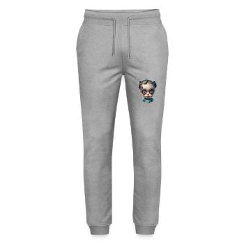 Poupée effrayante d’Halloween - Pantalon de jogging bio MOVER Stanley/Stella unisexe - gris chiné - Devant - Marisol (170cm) & Nik (191cm)