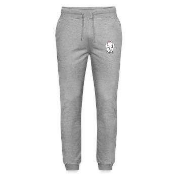 Elephant smile - Stanley/Stella Unisex Bio Jogginghose Mover  - Grau meliert - Vorne - Marisol (170cm) & Nik (191cm)
