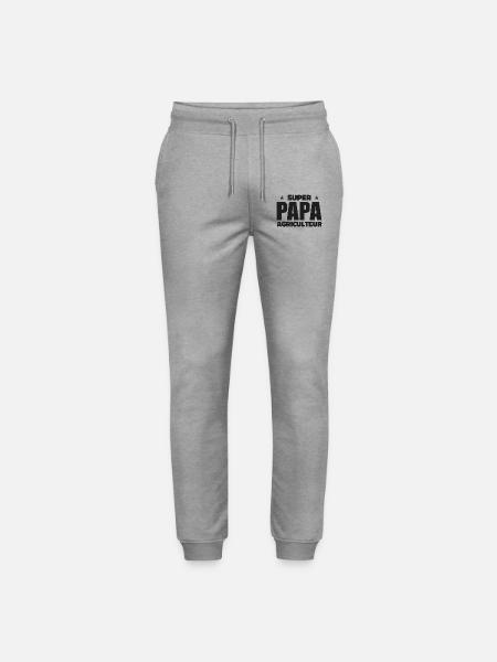 Super farmer dad - Stanley/Stella Mover Unisex Organic Jogging Trousers - heather grey
