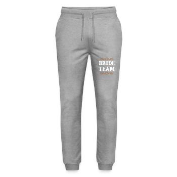 Bride Crew - Stanley/Stella Mover Unisex Organic Jogging Trousers - heather grey - Front - Marisol (170cm) & Nik (191cm)