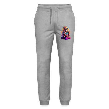 Weisheit - Stanley/Stella Unisex Bio Jogginghose Mover  - Grau meliert - Vorne - Marisol (170cm) & Nik (191cm)
