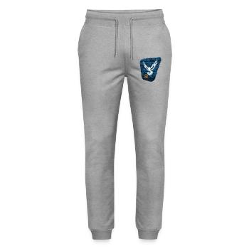 Dove of Peace - Stanley/Stella Mover Unisex Organic Jogging Trousers - heather grey - Front - Marisol (170cm) & Nik (191cm)