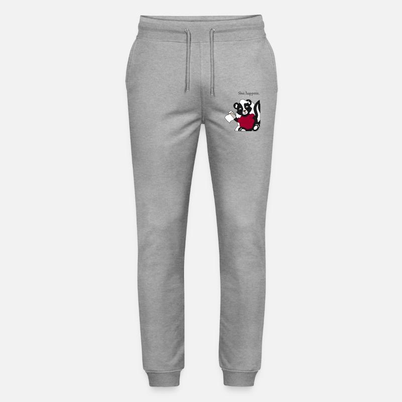 Stinktier Pixie Shit happens - Stanley/Stella Unisex Bio Jogginghose Mover  - Grau meliert