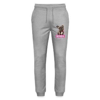 Naps CEO Girl - Stanley/Stella Mover Unisex Organic Jogging Trousers - heather grey - Front - Marisol (170cm) & Nik (191cm)