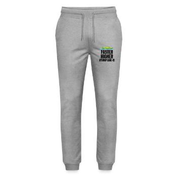 Hydro-Humor : Accélérer, voler haut dans la course - Pantalon de jogging bio MOVER Stanley/Stella unisexe - gris chiné - Devant - Marisol (170cm) & Nik (191cm)