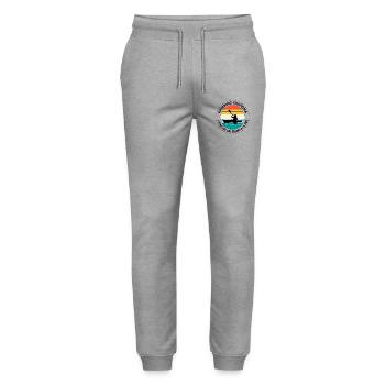 Kajak Gradma Kajak Kanu Kajakfahrer Lustig - Stanley/Stella Unisex Bio Jogginghose Mover  - Grau meliert - Vorne - Marisol (170cm) & Nik (191cm)