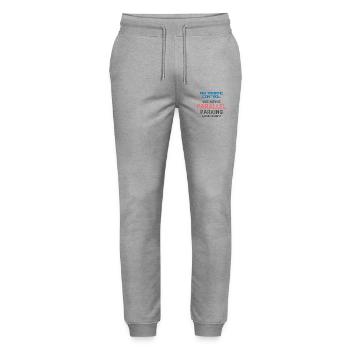 Air Traffic Controller ATC Aviation Humor Airplane - Stanley/Stella Mover Unisex Organic Jogging Trousers - heather grey - Front - Marisol (170cm) & Nik (191cm)