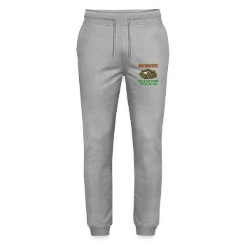 Triceratops Dinosaur Dino Paleontology Fossil - Stanley/Stella Mover Unisex Organic Jogging Trousers - heather grey - Front - Marisol (170cm) & Nik (191cm)