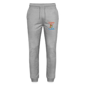 Seashells Collector Beachcomber Sea Shell Ocean - Stanley/Stella Mover Unisex Organic Jogging Trousers - heather grey - Front - Marisol (170cm) & Nik (191cm)