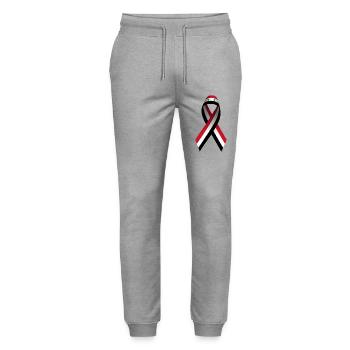 Frieden in Syrien Schleife - Flagge für Freiheit - Stanley/Stella Unisex Bio Jogginghose Mover  - Grau meliert - Vorne - Marisol (170cm) & Nik (191cm)
