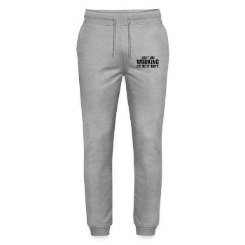 I Don't Like Working Out Cuz It Hurts - Funny - Pantalon de jogging bio MOVER Stanley/Stella unisexe - gris chiné - Devant - Marisol (170cm) & Nik (191cm)