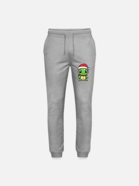 Turtle Christmas - Stanley/Stella Mover Unisex Organic Jogging Trousers - heather grey