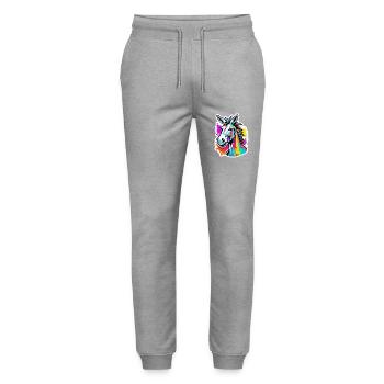 Esel / Tier /Grautier / Mähne / iah / Lasstier - Stanley/Stella Unisex Bio Jogginghose Mover  - Grau meliert - Vorne - Marisol (170cm) & Nik (191cm)