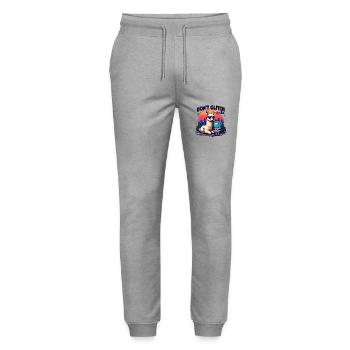 Don’t Glitch my Vibe - Alpaga Retro Gaming - Pantalon de jogging bio MOVER Stanley/Stella unisexe - gris chiné - Devant - Marisol (170cm) & Nik (191cm)