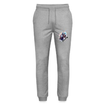 Boxer / Sports / Fight / Arena / Boxing Ring / Fists - Stanley/Stella Mover Unisex Organic Jogging Trousers - heather grey - Front - Marisol (170cm) & Nik (191cm)