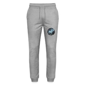 Elch E 55 - Pantalon de jogging bio MOVER Stanley/Stella unisexe - gris chiné - Devant - Marisol (170cm) & Nik (191cm)