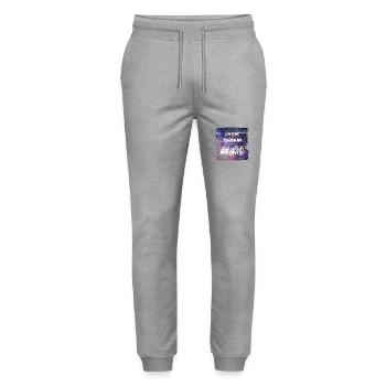 nächstenliebe 1 - Stanley/Stella Unisex Bio Jogginghose Mover  - Grau meliert - Vorne - Marisol (170cm) & Nik (191cm)