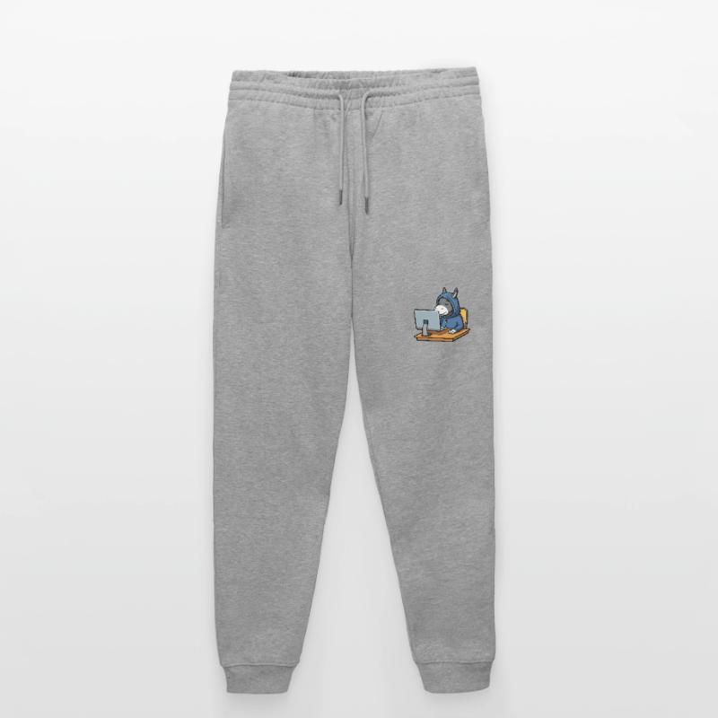 Un mignon âne hacker dort dans un sweat à capuche devant le PC Pantalon de jogging bio MOVER Stanley/Stella unisexe
