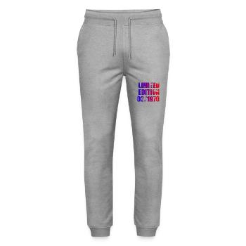 55e anniversaire Edition limitée 02/1970 - Pantalon de jogging bio MOVER Stanley/Stella unisexe - gris chiné - Devant - Marisol (170cm) & Nik (191cm)