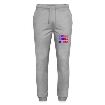 30th Birthday Limited Edition 04/1995 - Stanley/Stella Mover Unisex Organic Jogging Trousers - heather grey - Front - Marisol (170cm) & Nik (191cm)